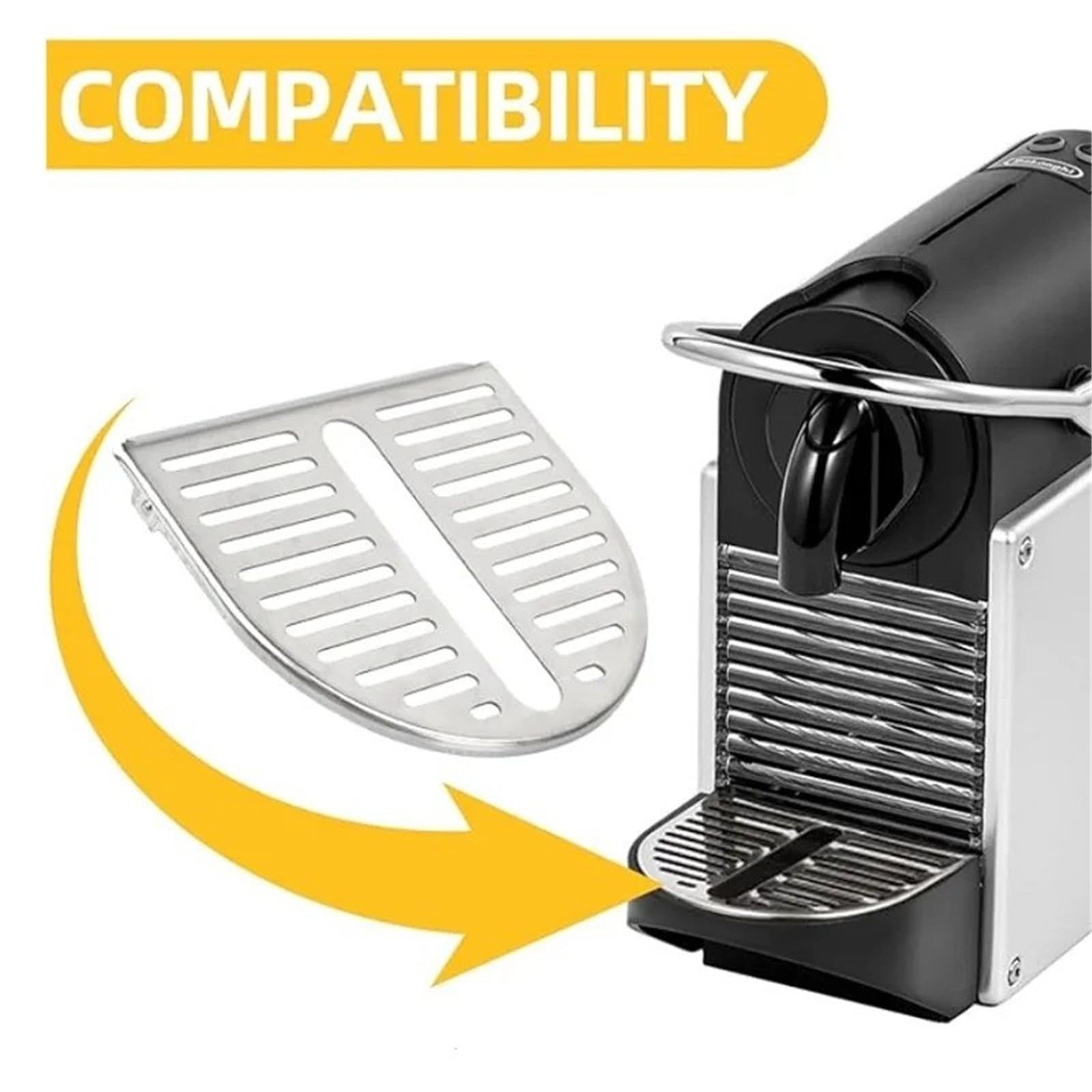 Macchine Da Caffè Con Griglia Antigoccia,Compatibile Con Krups,Compatibile Con Nespresso,Griglia A Vassoio C61 / C60 EN125