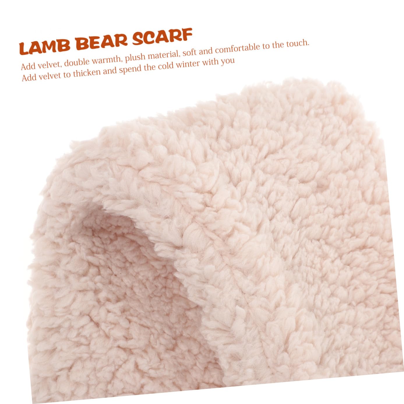 SOIMISS 4 Piezas bufanda calentador de cuello chal de cuello Felpa Beige