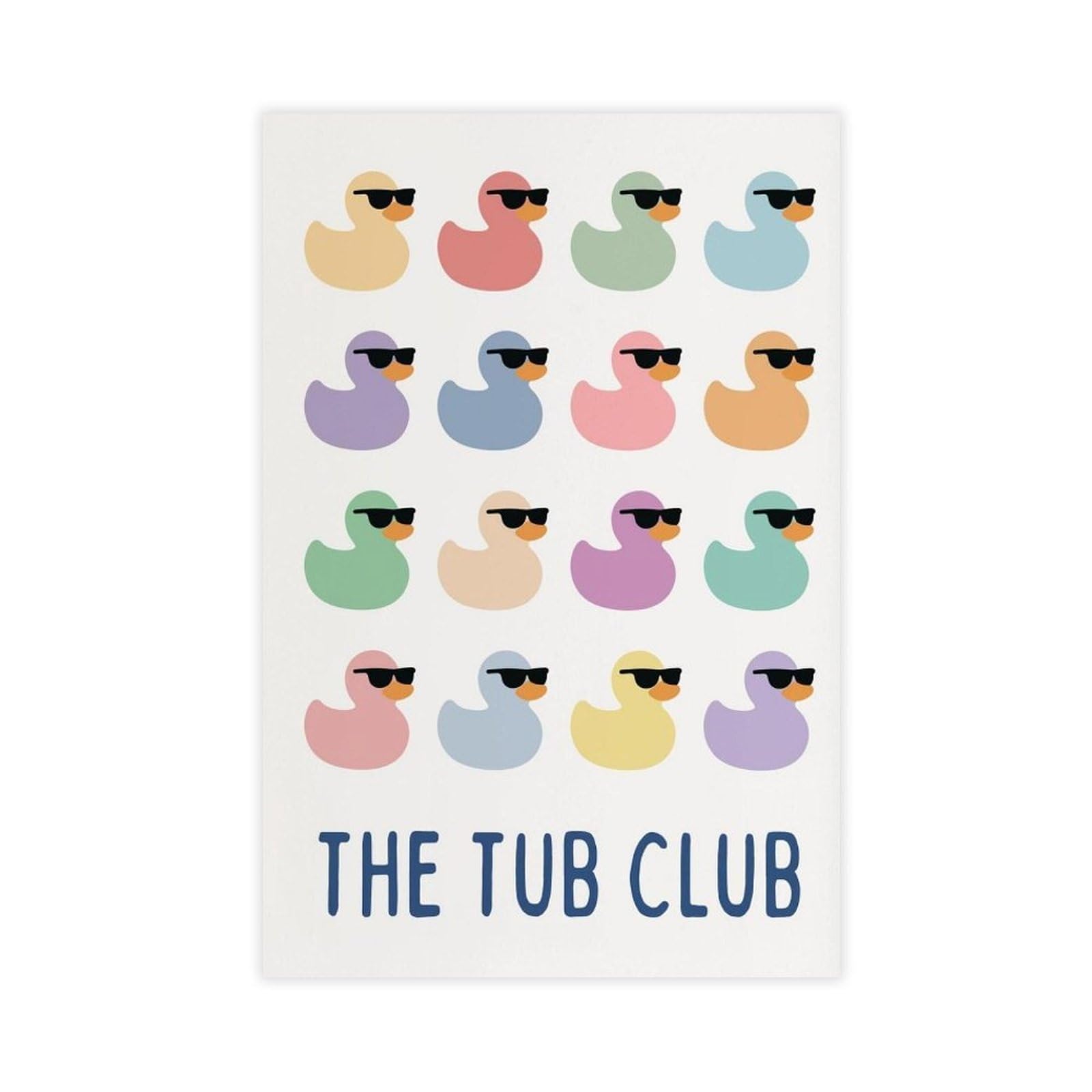 Oahfdf Funny Rubber Duck The Tub Club Bathroom Canvas Poster Wall Art Decor Print Picture Paintings For Living Room Bedroom Decoration 12X18inch(30X45cm)