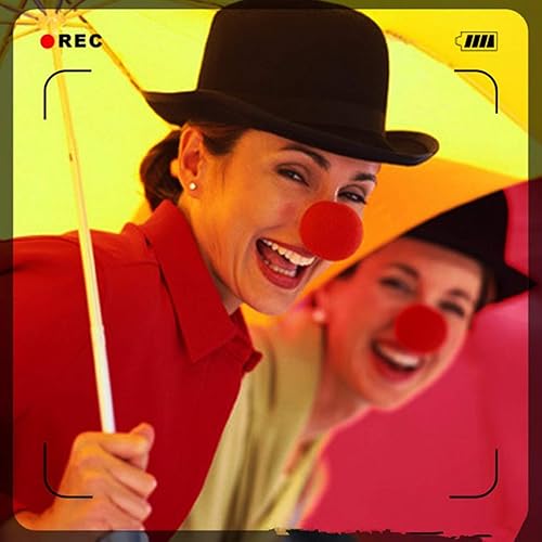Miniatura 5 de TIHOOD 30 piezas de nariz de payaso de circo rojo de 2 x 2 pulgadas a granel para fiestas de Halloween, suministros de disfraces de Navidad