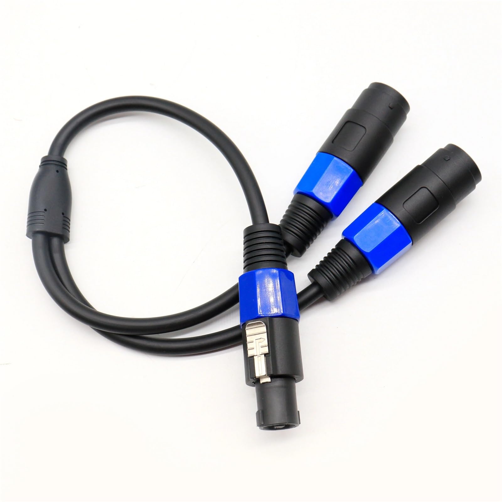 Kabel rozgałęźny 1 męski na 2 żeński / 1 żeński na 2 męski, kabel audio do głośnika 0,5 metra, kabel połączeniowy Speak-on (1 żeński do 2 męski)