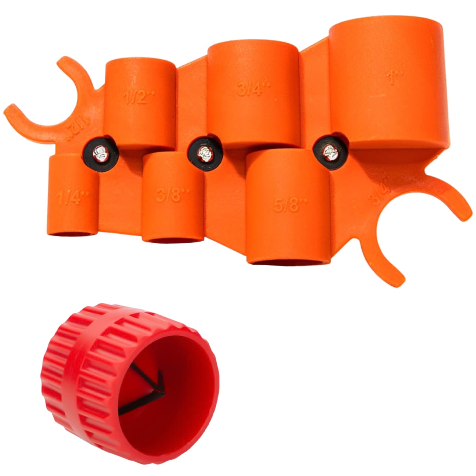 1/4 Inch to 1 Depth Gauge and Pipe Deburring Tool Kit 2 Pack Inner-Outer Reamer Pipe Tubing Chamfer Tool Copper Reamer for PVC, PPR, Copper, Brass,