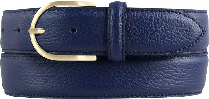 3 Cm Smalle Leren Riem Met Gouden Gesp, Gemaakt In Italië 3 Cm Smalle Leren Riem Met Gouden Gesp, Gemaakt In Italië