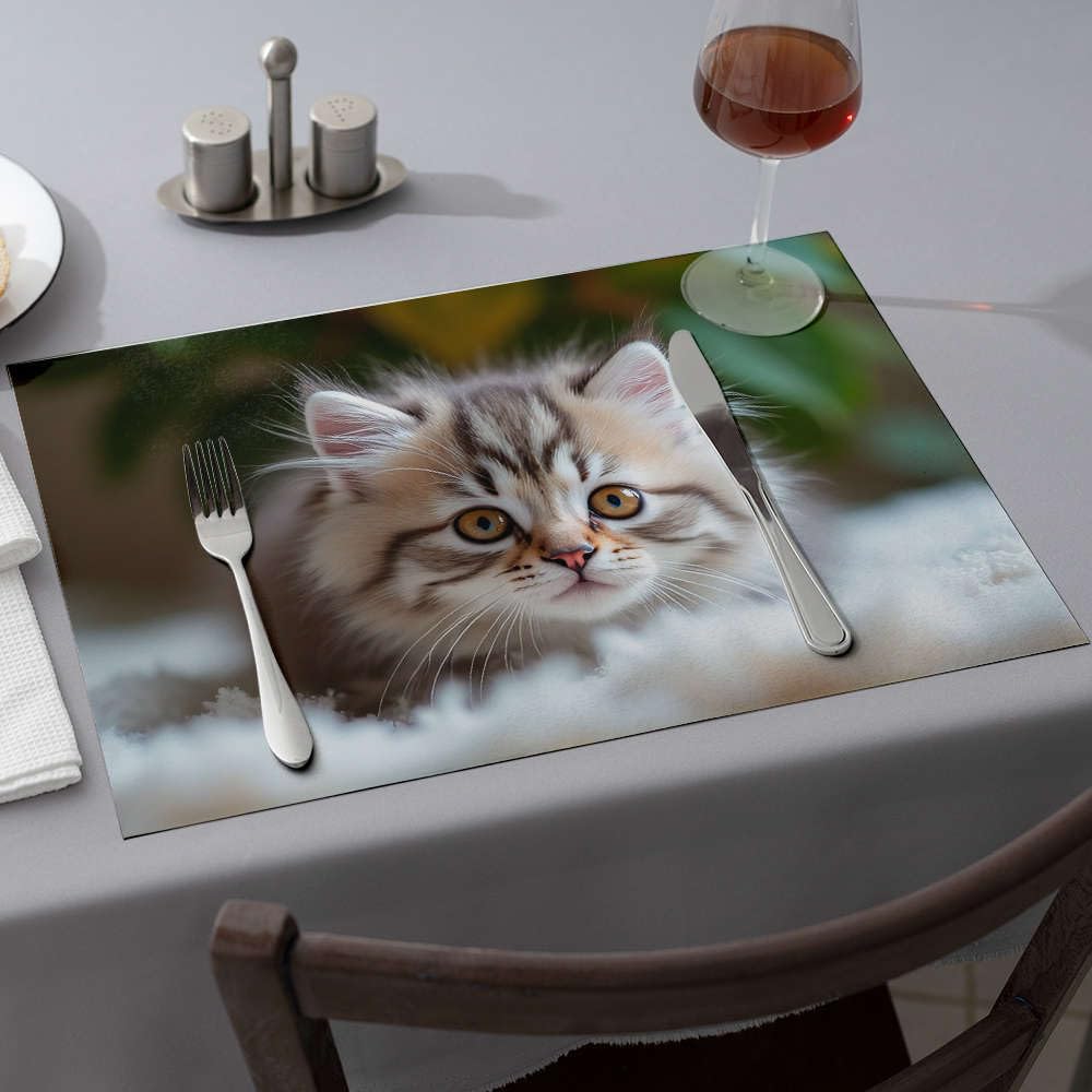 Set de table chaton pour une décoration de cuisine familiale et cosy