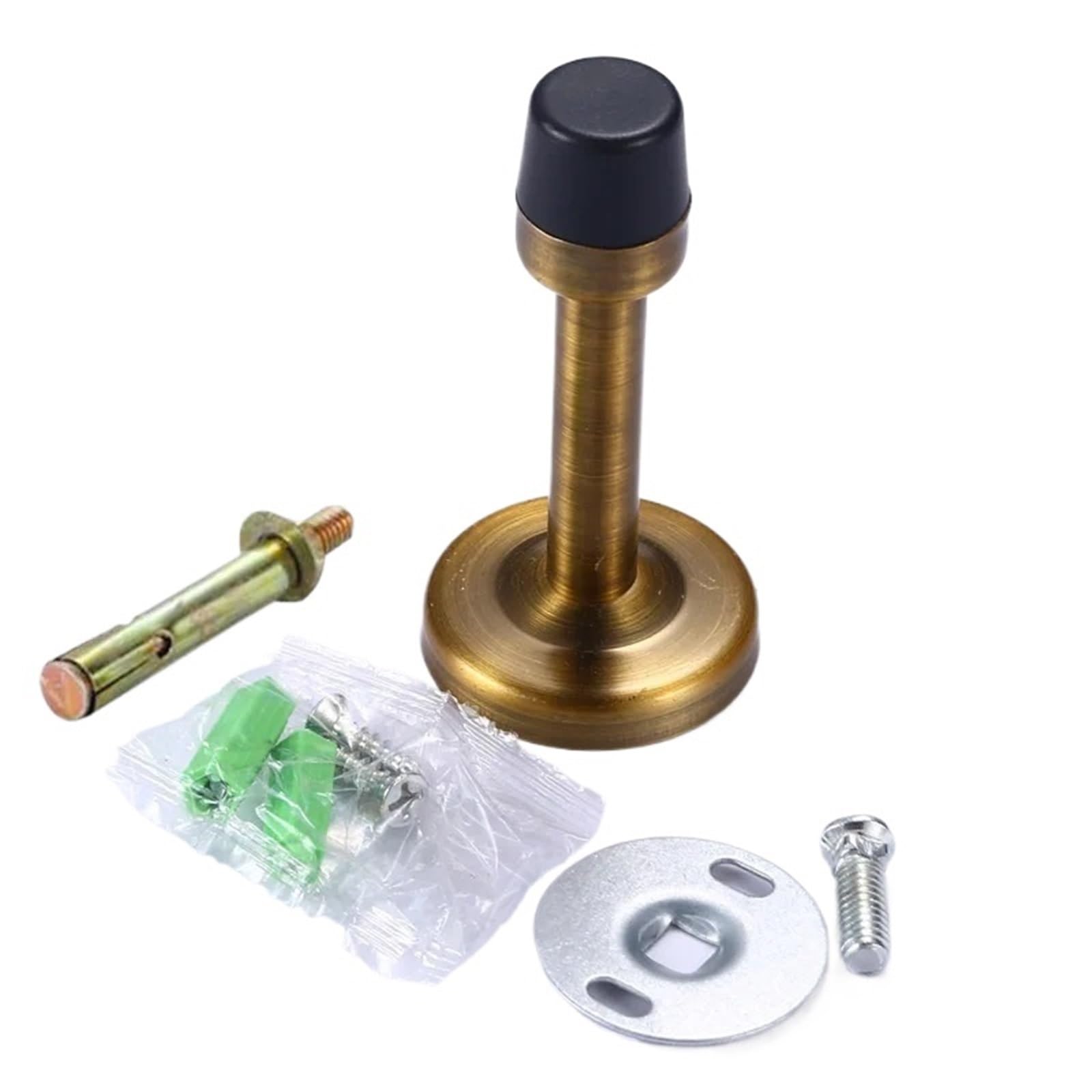 Door Stopper Stainless Steel Wall Mount Door Stop with Fix Screws for Bedroom Household Anti Collision Fitting(Screws YB)