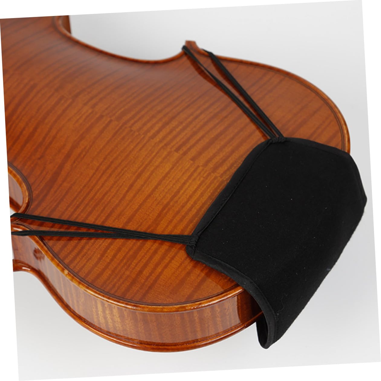 GARVALON Soporte para Violín Almohadilla de Barbilla Negra de Algodón Suave y Diseño Compacto para Práctica Diaria y Comodidad al Tocar el Violín Estilo Aleatorio