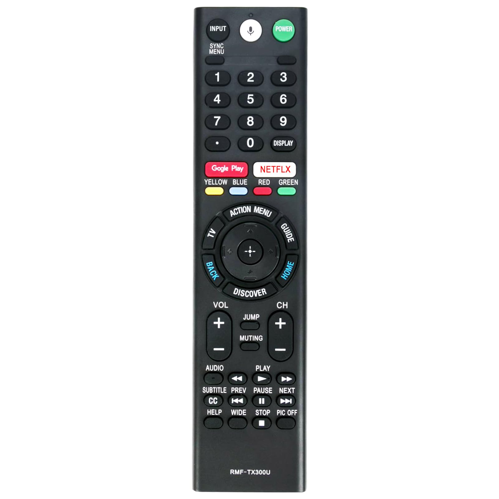 New RMF-TX300U Replacement Voice Remote Control Compatible with Sony Smart TV XBR-43X800E XBR-49X800E XBR-55X800E XBR-65X850E XBR-75X850E XBR-43X800D