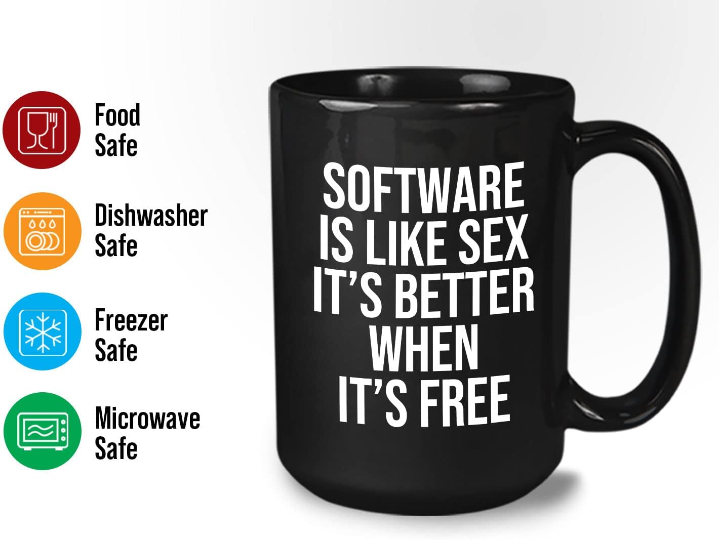 Bubble Hugs Programmer Coffee Mug 15oz Black - Software is like - Computer Science, Computer Engineer, Computer Science Mug, Nerds and Geeks Men