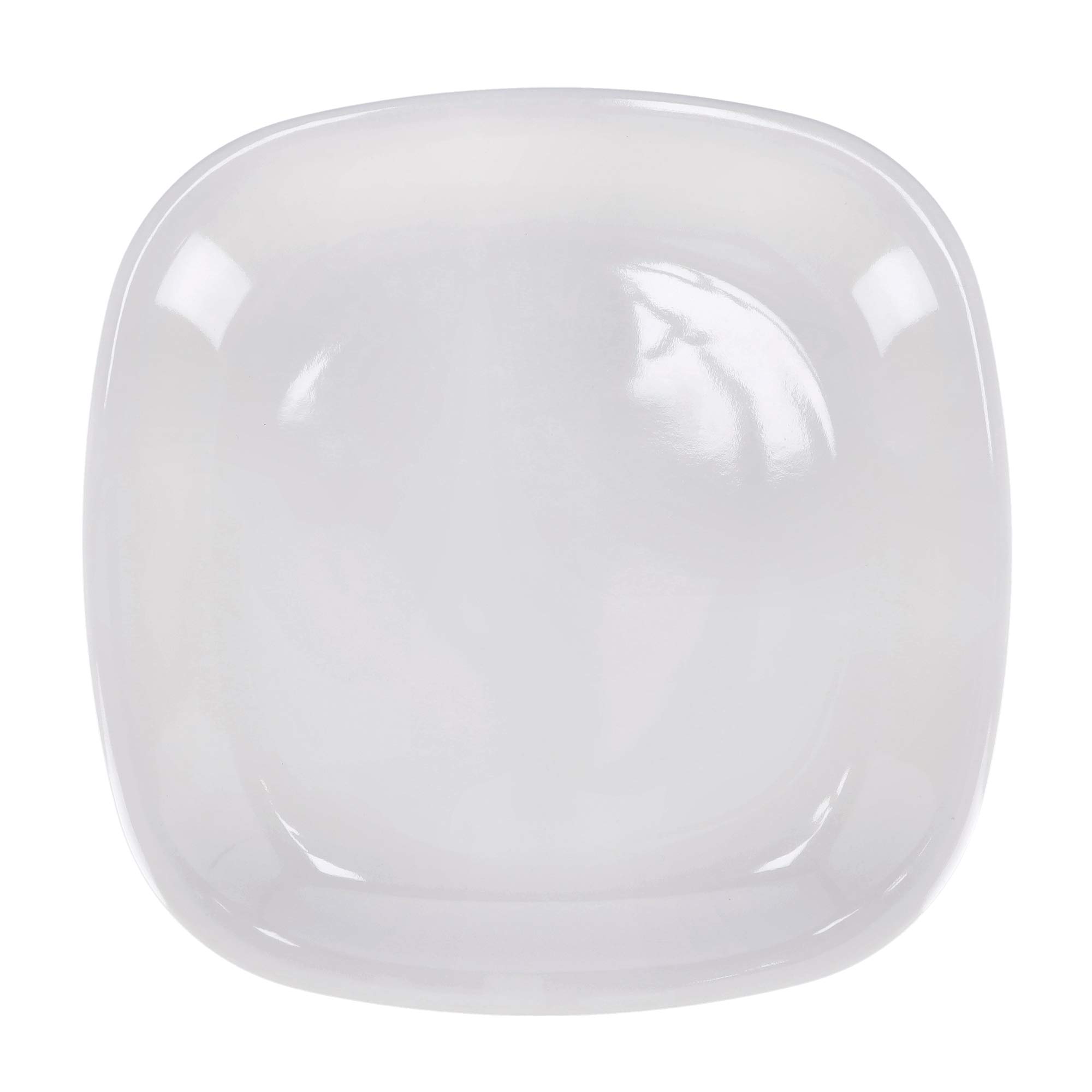 Royalford melamineware square plate, dinner pasta plate made with durable material bpa free ideal for snacks, salad, desserts, ice cream & more (white) White 10.5inch RF9859