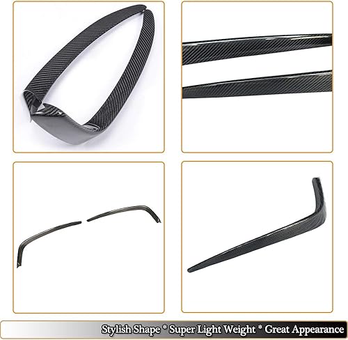 Miniatura 5 de WASHLA Parachoques delantero Canard Ventilaciones encaja Audi A3 Sline S3 Sedan y Convertible 2014 2015 2016 Fibra de Carbono CF Fender Scoop