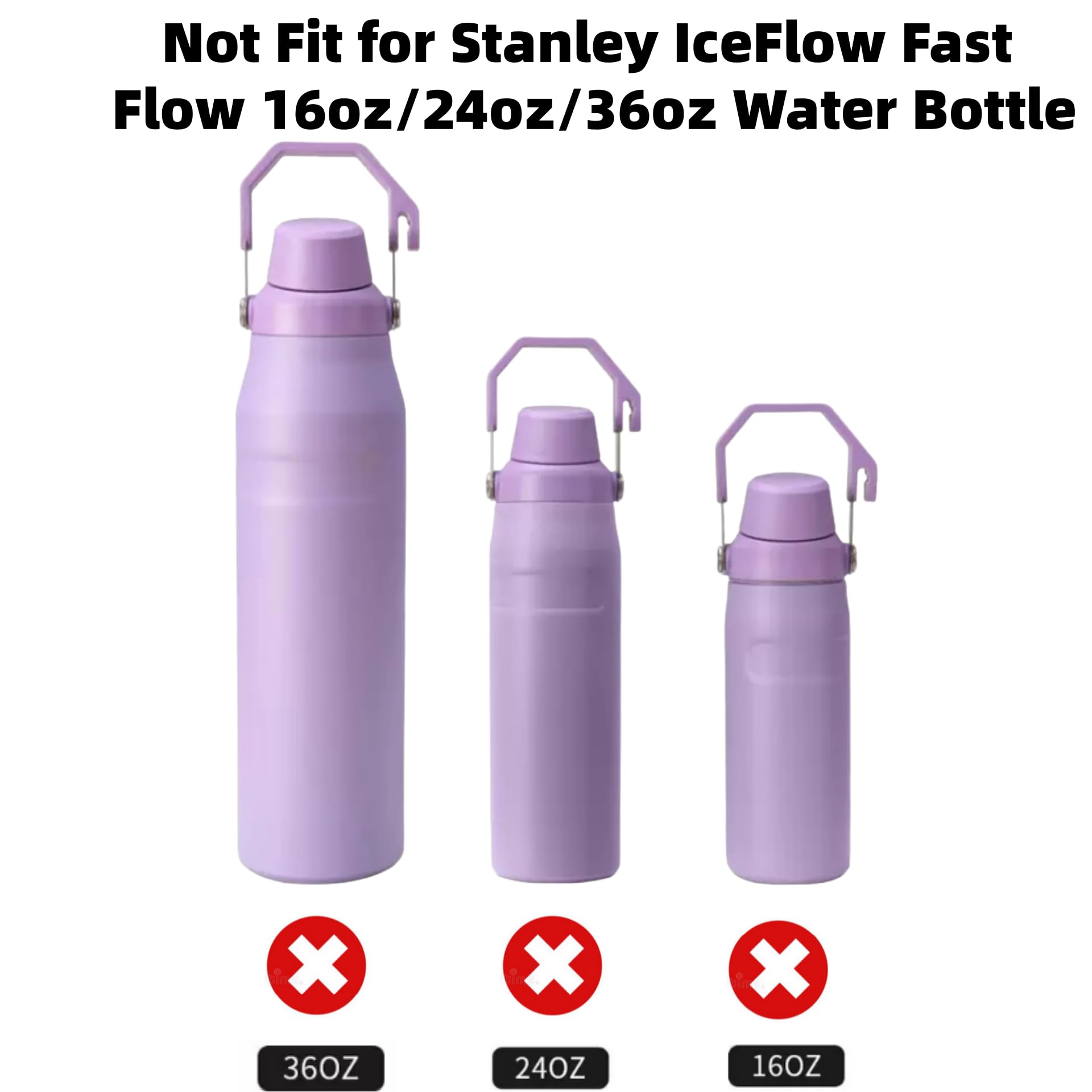 Photo 1 of 1PC Tumbler Lid Replacement Fit for Stanley IceFlow Flip Straw 2.0 Water Bottle 16OZ/24OZ(Not Fit for Stanley IceFlow Flip 20oz 30oz Water Bottle)
