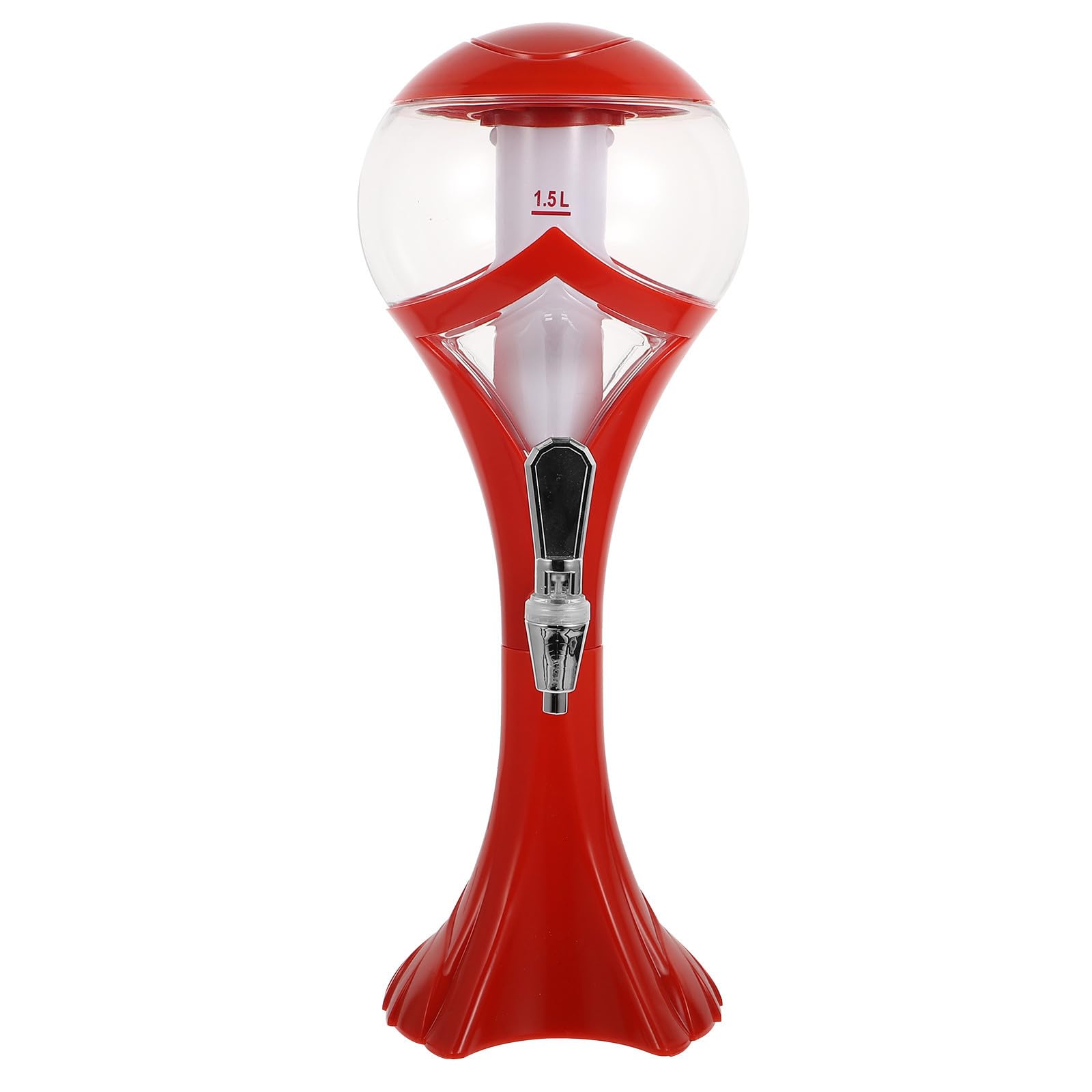 Dispensador de Cerveza de 1,5 L Rojo Control Máximo y Enfriado Rápido