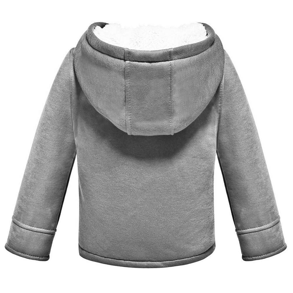 Cappotto con Cappuccio per Ragazze Bambini Giacca Manica Lunga Invernale Capispalla Imbottito Caldo(0-4 Anni)
