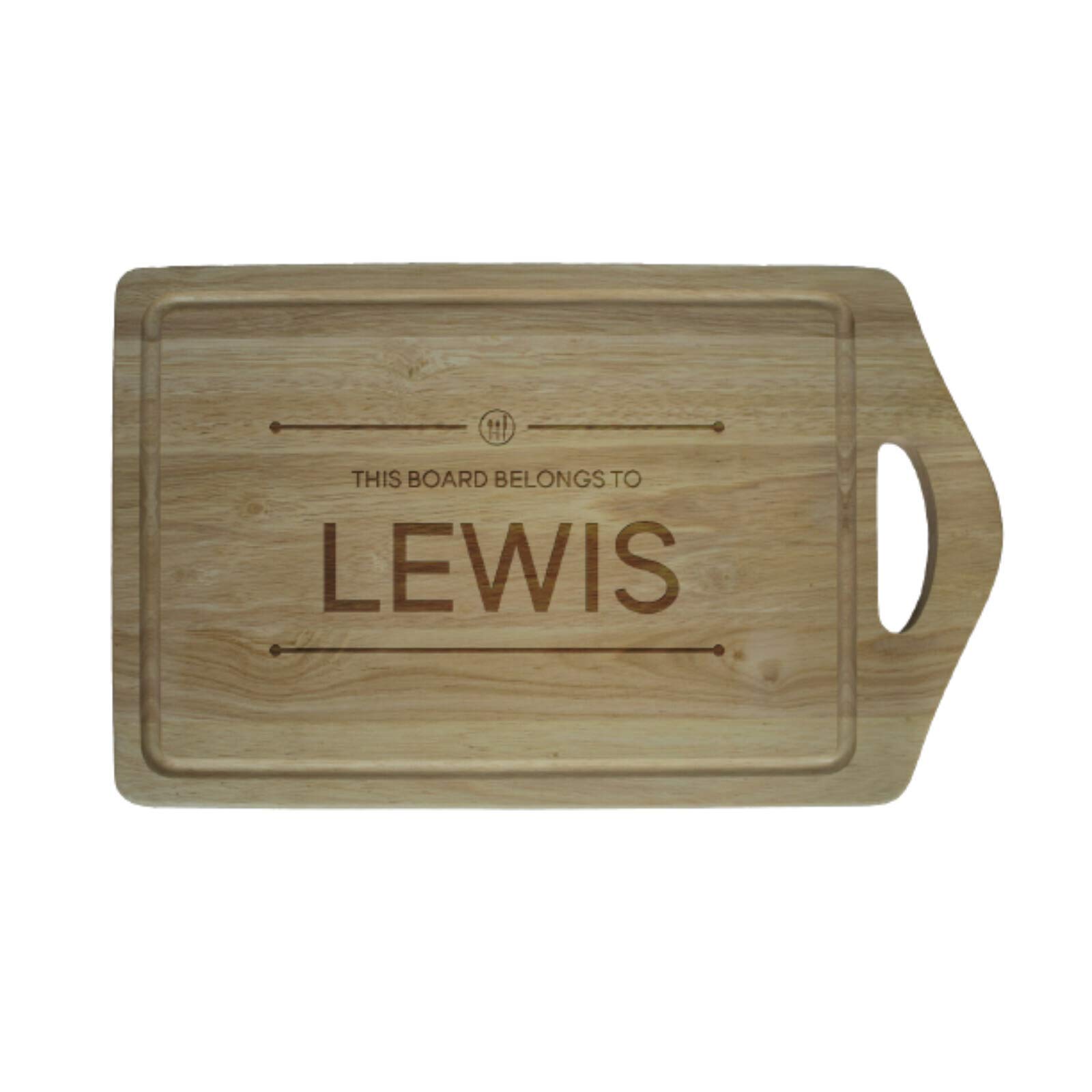 Be-Creative Tabla de cortar de madera personalizada, con grabado láser, tamaño extra grande, 450 x 280 mm, estilo 6