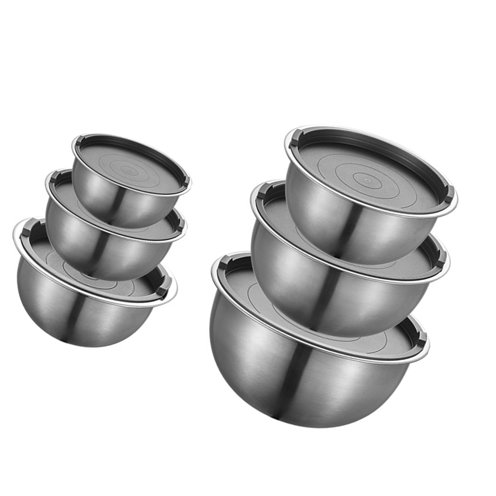 carotoe Nonrust Steel Bowl for Eggs Salad and Batter Silicone Nonslip Bottom Ensures Stability During Use Perfect for Whipping Eggs and Mixing Salads