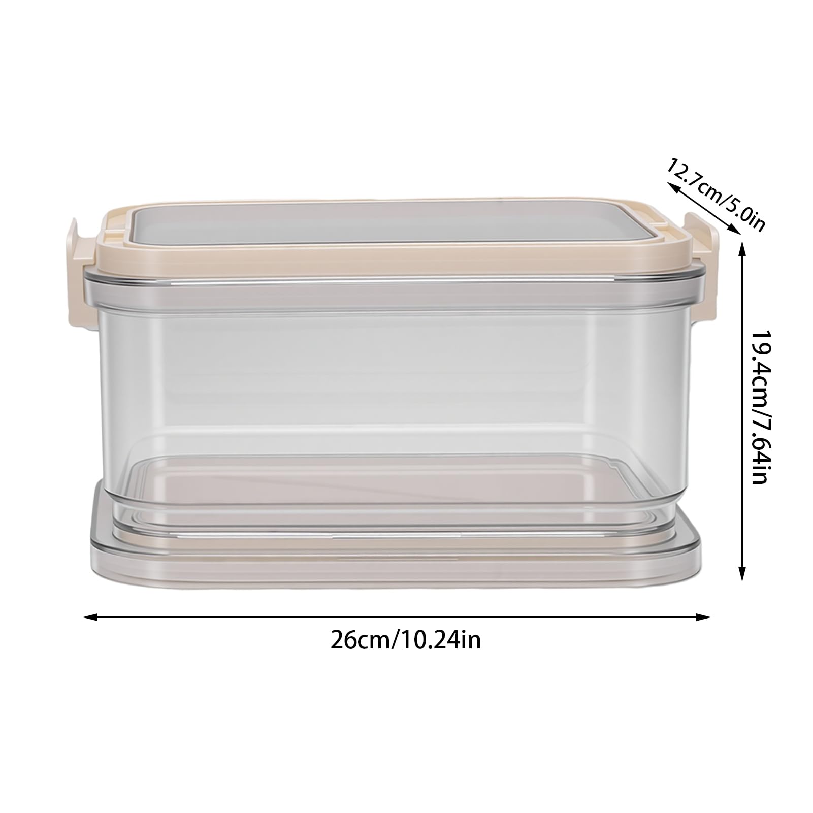 TOPINCN Contenedor de Alimentos de 3 Niveles, Recipiente de Plastico para