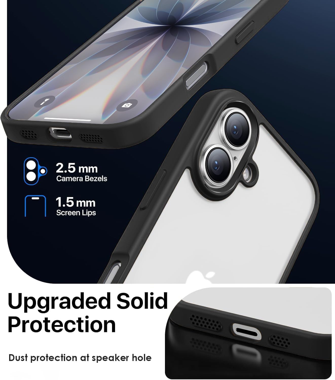 EGOTUDE for iPhone 17 Case, Polycarbonate Hard Back Cover, Anti-Yellowing Clear Transparent — Amazon image 4