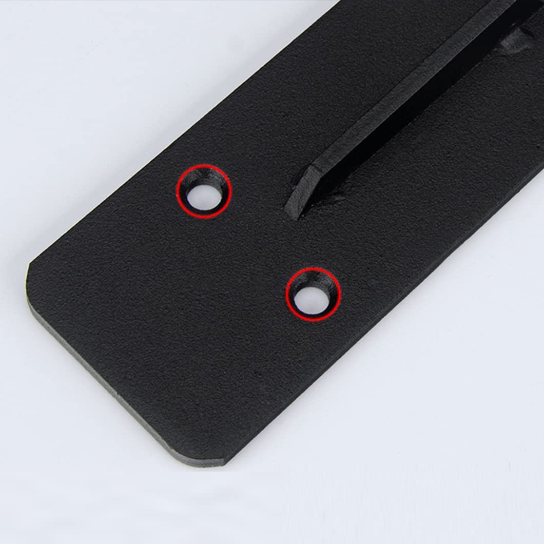 Staffa per Mensole Nere Carica 100 kg Staffe per Scaffali Pesanti in Metallo Supporti per Mensola a Muro da 2 Pezzi con Accessori di Montaggio (245mm/9.6in)