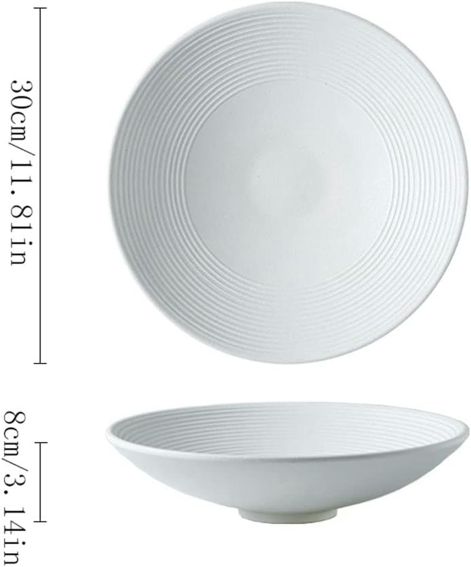 Szklane miski do sałatek, szklane mieszania, ceramiczne Miska na warzywa i owoce Duża miska użytku domowego sałatki Zupa makaron ramenu Miski zupy(Black,L)