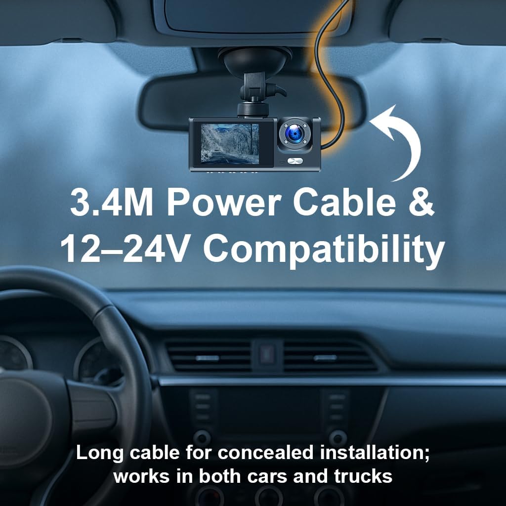 I-Hawk Defender Dash Cam power cable connection