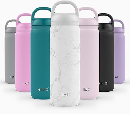 Miniatura 114 de Ello Cooper Twist - Botella de agua de acero inoxidable de 32 onzas con tapa para beber, a prueba de fugas, doble pared y aislada al vacío, lazo de