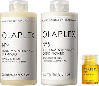 Olaplex No.4, No.5 & No.7 Wash and Shine Hair Kit: Frizz Control 72 Hours, Hydrate, Shine for Curly, Coily, Straight, Wavy Hair