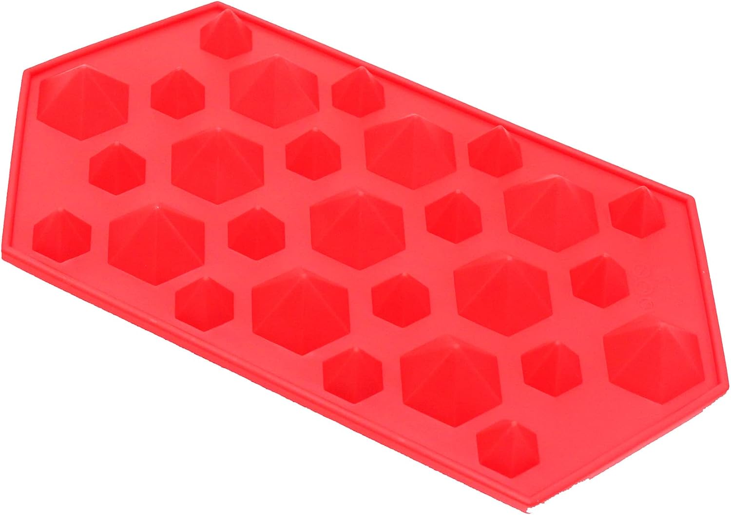 X-Haibei 3D Diamonds Small Gem Cool Ice Cube Jello Candy Epoxy Plaste Chocolate Silicone Mold Dia. 1.3inch / 0.7inch