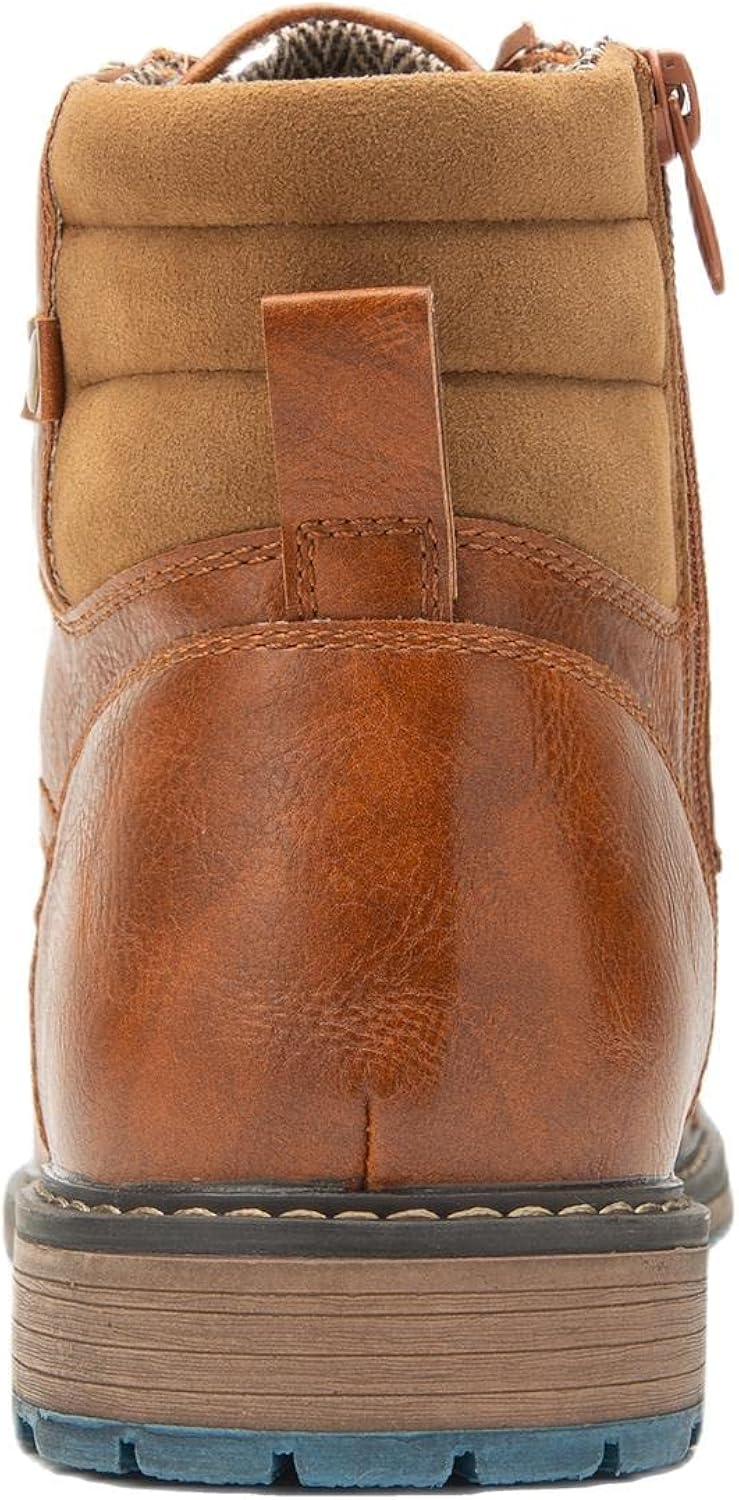  | COTTIMO Motorcycle Combat Work Boots for Man - Casual Oxford Boots Mens Chelsea Chukka Ankle Boots Fashion Dress Boot Leather Upper Cap Toe Lace-Up Side Zipper Fashion Casual Shoes | Oxford & Derby