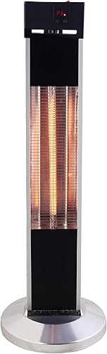 Lifesmart Calentador de torre infrarrojo para exteriores, calor suplementario para garaje, terraza, patio, calentador eléctrico portátil