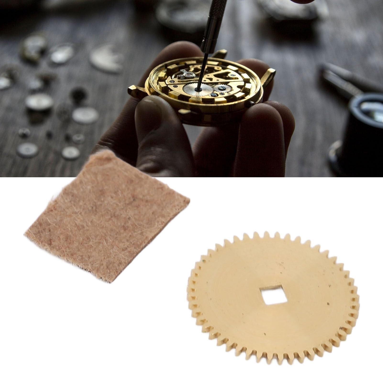 Reemplazo De Rueda De Acero Grande De Alta Precisión para El Movimiento 1530 7876: Pieza De Reloj De Metal Duradera para Una Reparación Herramientas de relojero