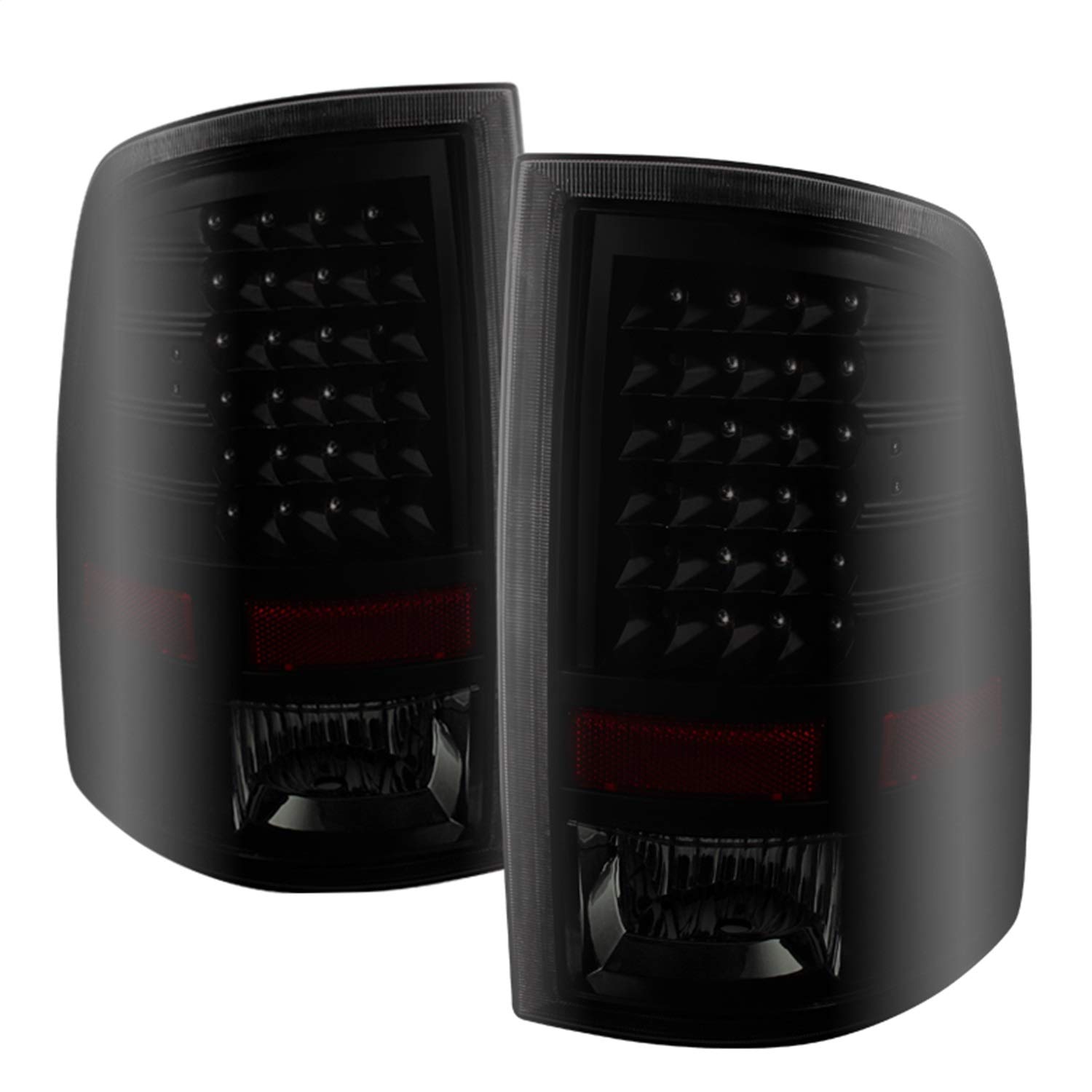 Xtune ALT-JH-DR09-LED-BKSM Dodge Ram LED Tail Light,Black Smoke