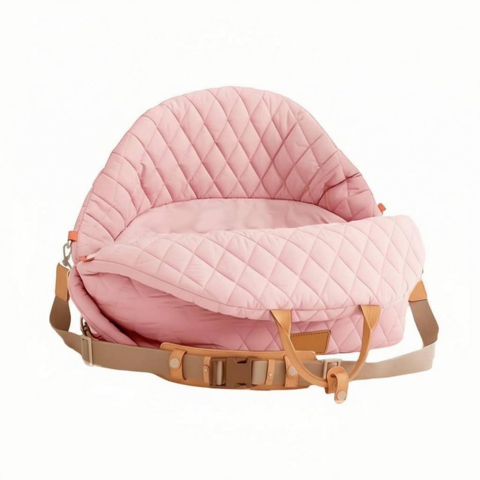 Coussin et panier chien imperméable rose déhoussable toutes saisons