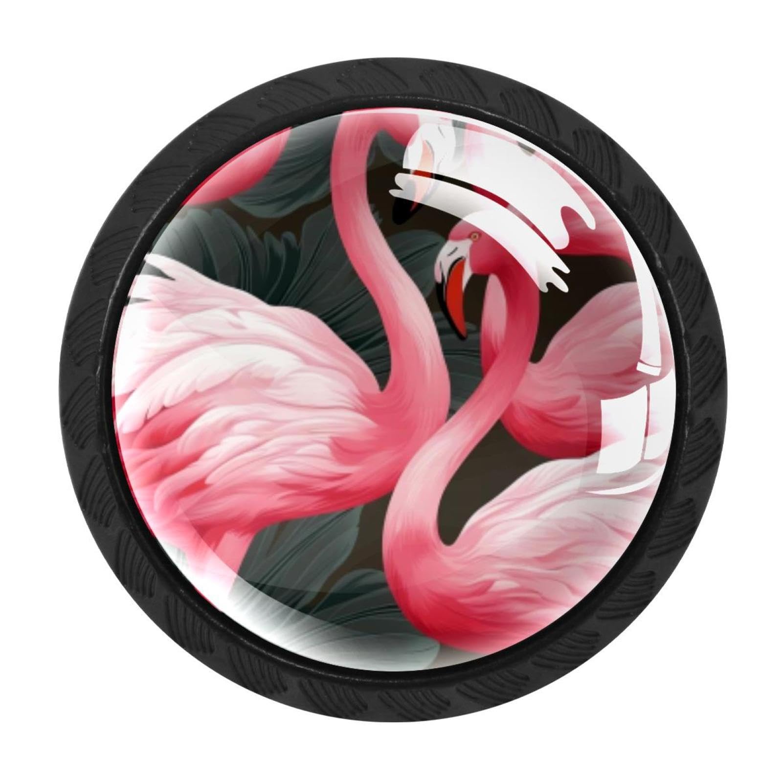 Chenzzzz Multicolored 13 4 Pieces Flamingo Rainforest Drawer Knobs, 35Mm Black Cabinet Knobs, Drawer Pulls And Knobs, Dresser Drawer Knobs, Cabinet Hardware Kitchen Cabinet Knobs