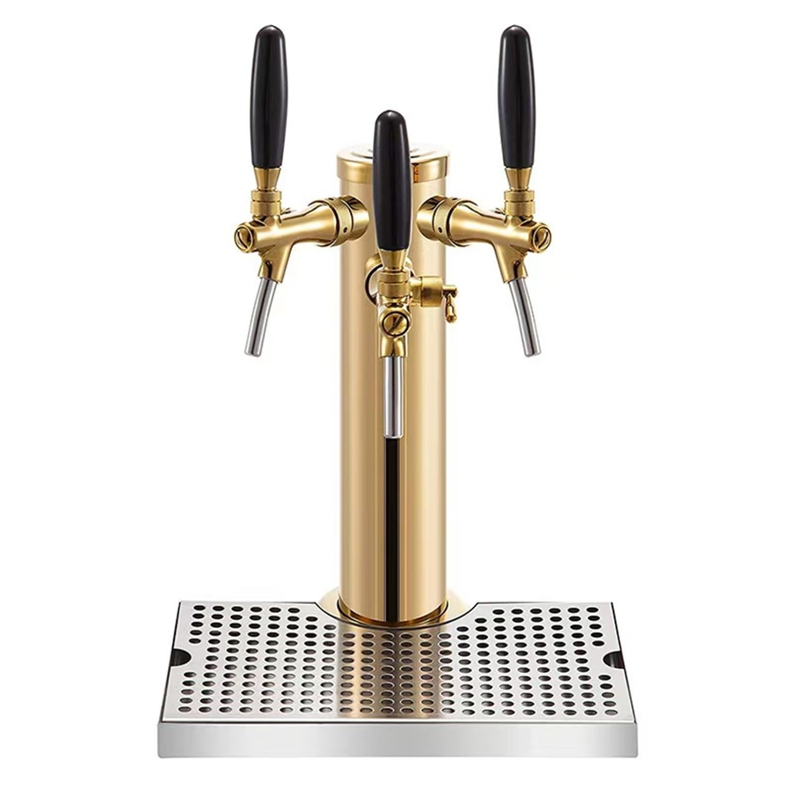 Generico Torre per Birra alla Spina in Acciaio Inossidabile, Kit Completo Kegerator con Vassoio antigoccia, Ideale per Produzione di Birra Fatta in casa e Feste all'aperto