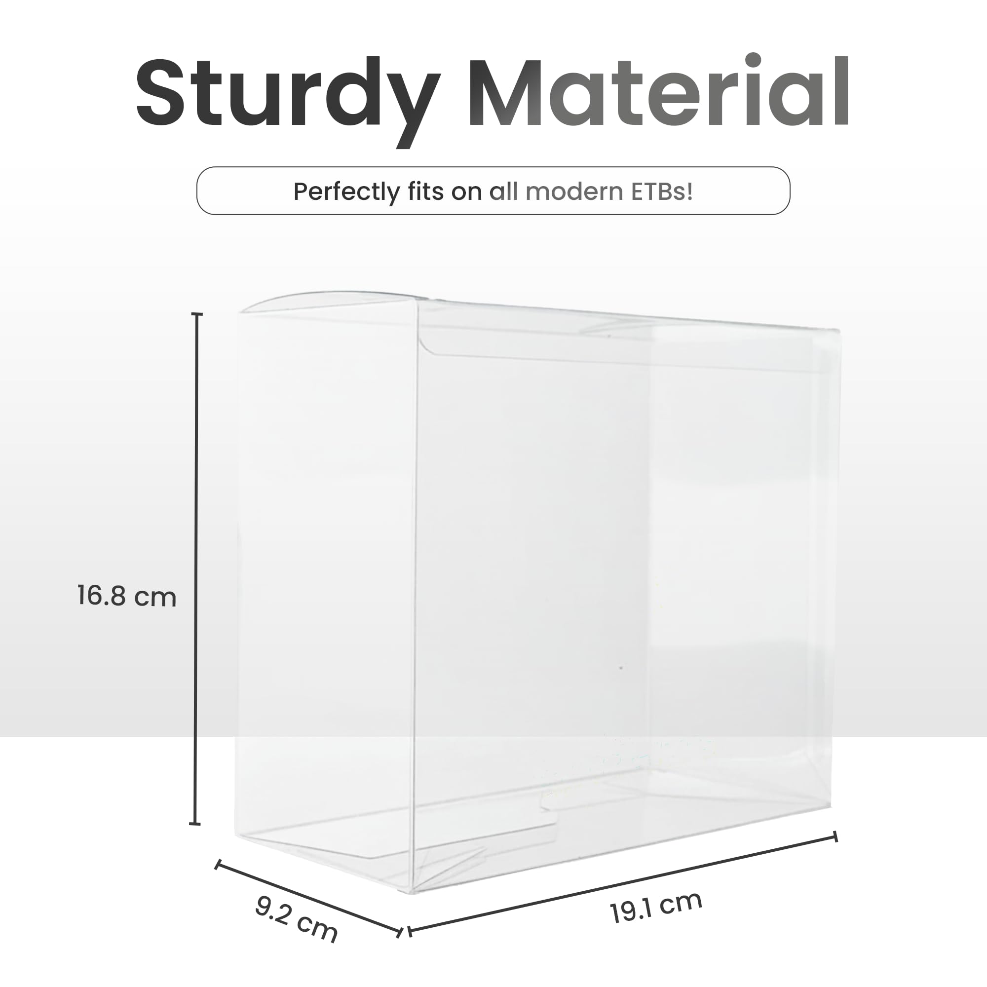 Transparente PET-Schutzhülle, kompatibel mit Elite Trainer Box (ETB) - 0,5 mm starre Kunststoff-Displayhülle für versiegelte Sammelkarten-Boxen (70)