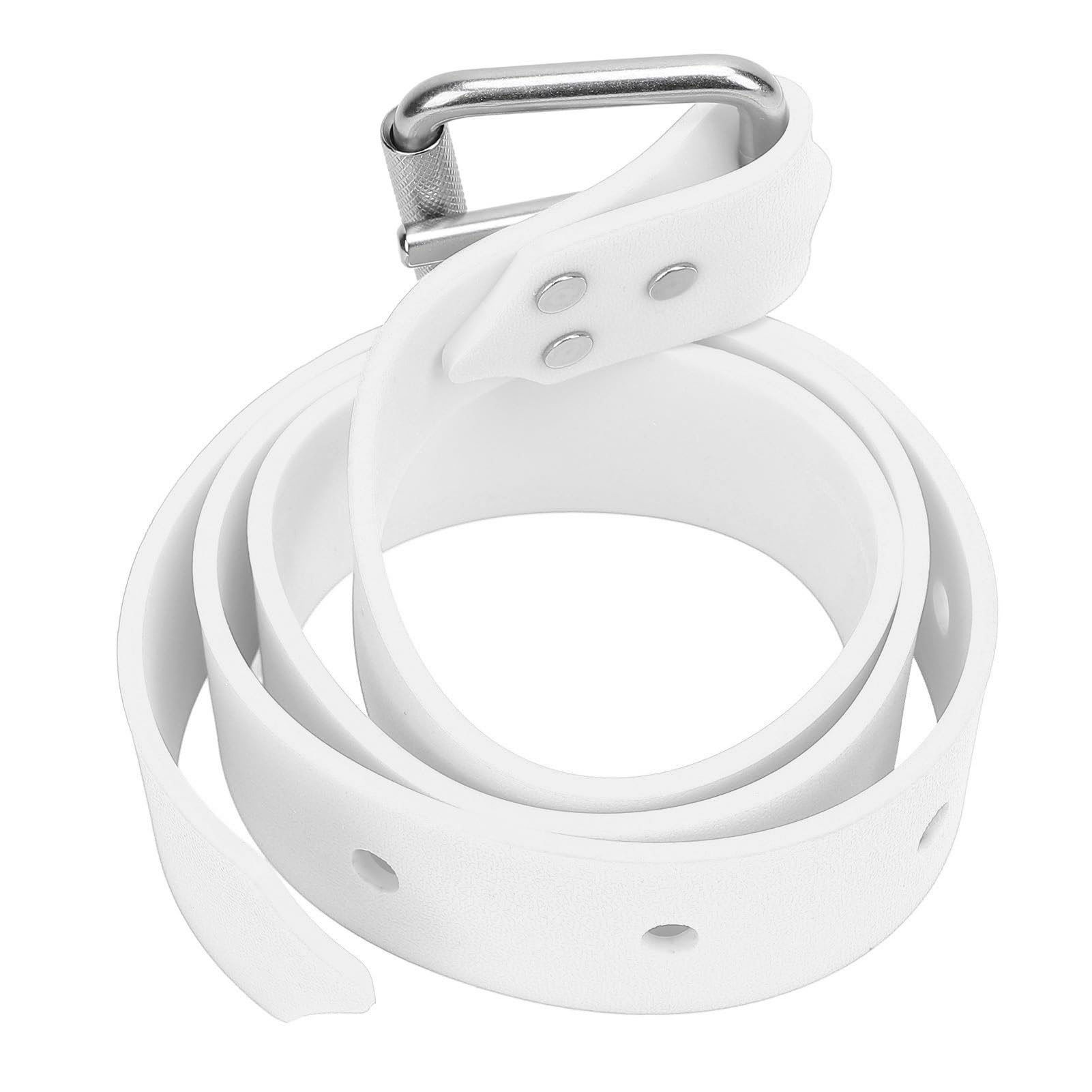 BTSEURY Diving Weight Belt, Silicone Freediving Weight Belt Adjustable Diving Weight Belt with Quick Release Buckle for Diving Spearfishing (White)