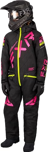 Vista 6 de FXR Monosuit CX Juvenil Negro/Cielo/Lila Fade