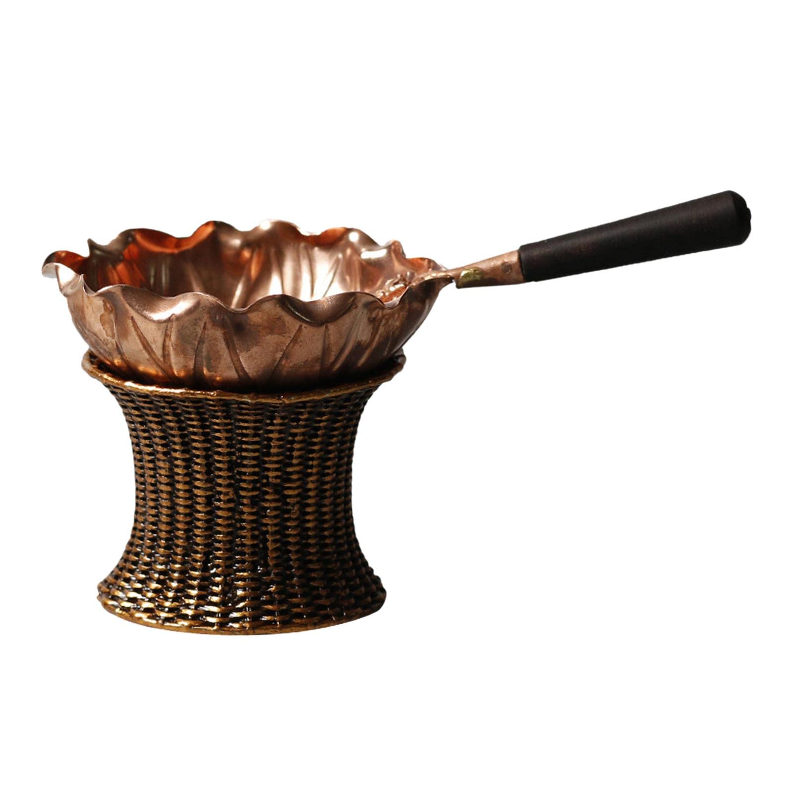 Teesieb Feinmaschig Lotusblatt Teefilter Sieb mit Langem Griff Kupfer Spülmaschinenfest für Familie Feste Esszimmer Reisen, Combo-Set