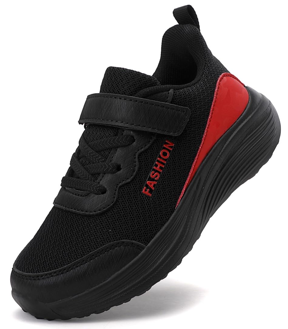 ANYUETE Kids Boys Girls Comfortable Casual Sports Sneakers with Hook and Loop Wide Tennis Shoes for Running Walking (Little Kid/Big Kid)