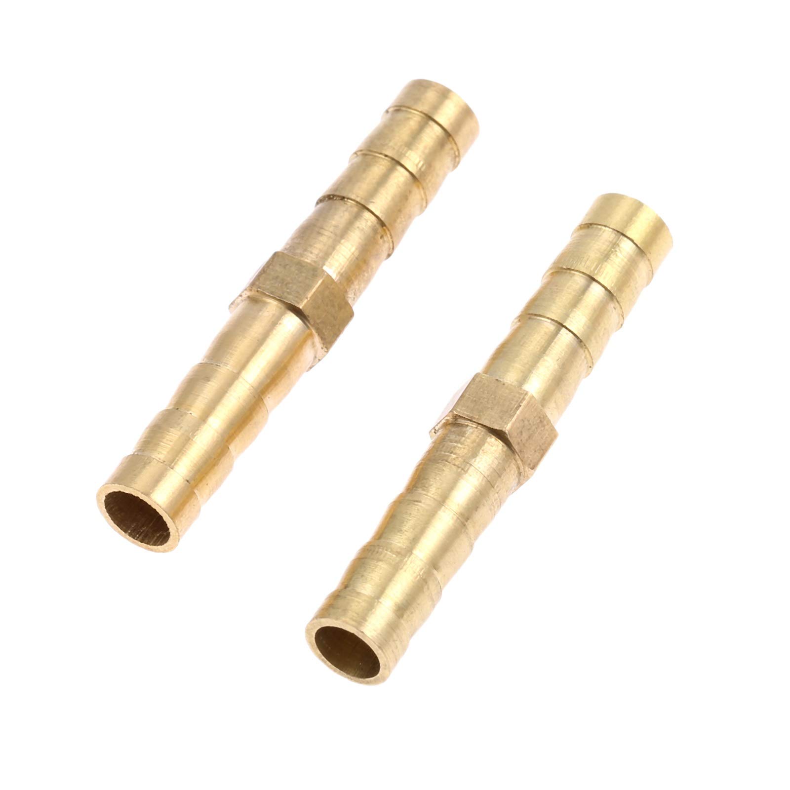 Tubo de agua de conexión a presión de conexión rápida fitti 2pcs 6-19mm latón Igualdad de púas recto del tubo de agua de combustible Aire unión de manguera conector de gas tubería neumática gas reduct