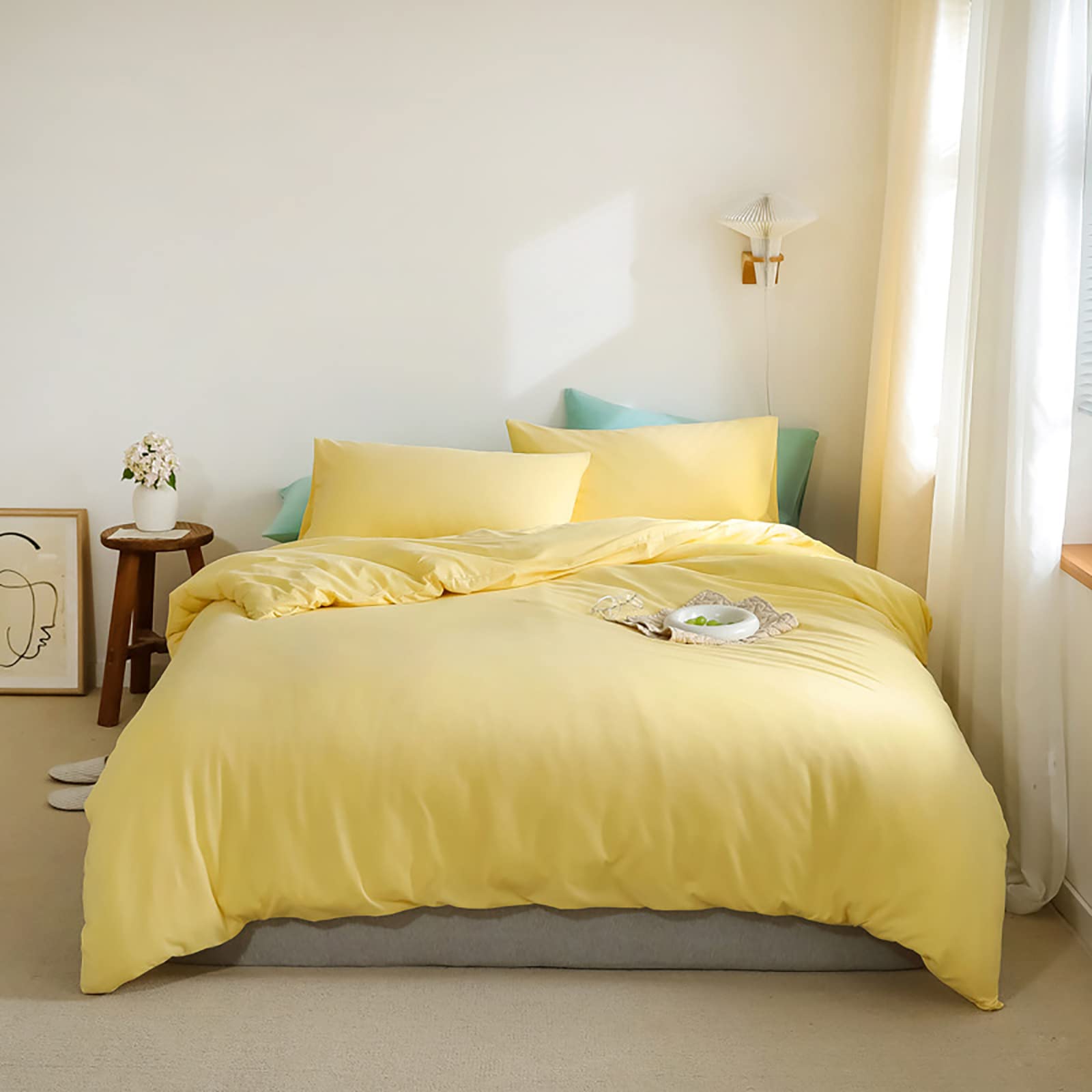 Cottonight Yellow Comforter Set Queen 