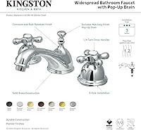 Vista 6 de Kingston Brass KS3967AX - Grifo de baño extendido de 8 pulgadas, latón cepillado