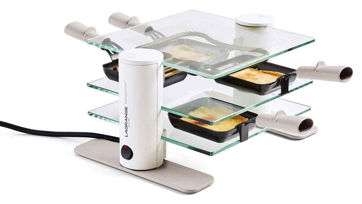 Lagrange - 009408 - Appareil … raclette 4 personnes 600w en verre transparence min‚ral