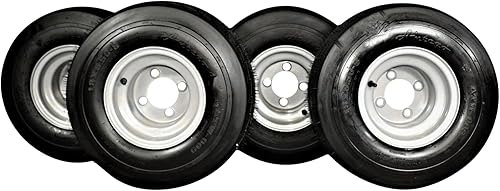 18 x 8.50-8 con conjuntos grises de 8 x 7 para carrito de golf y cortacésped (juego de 4)