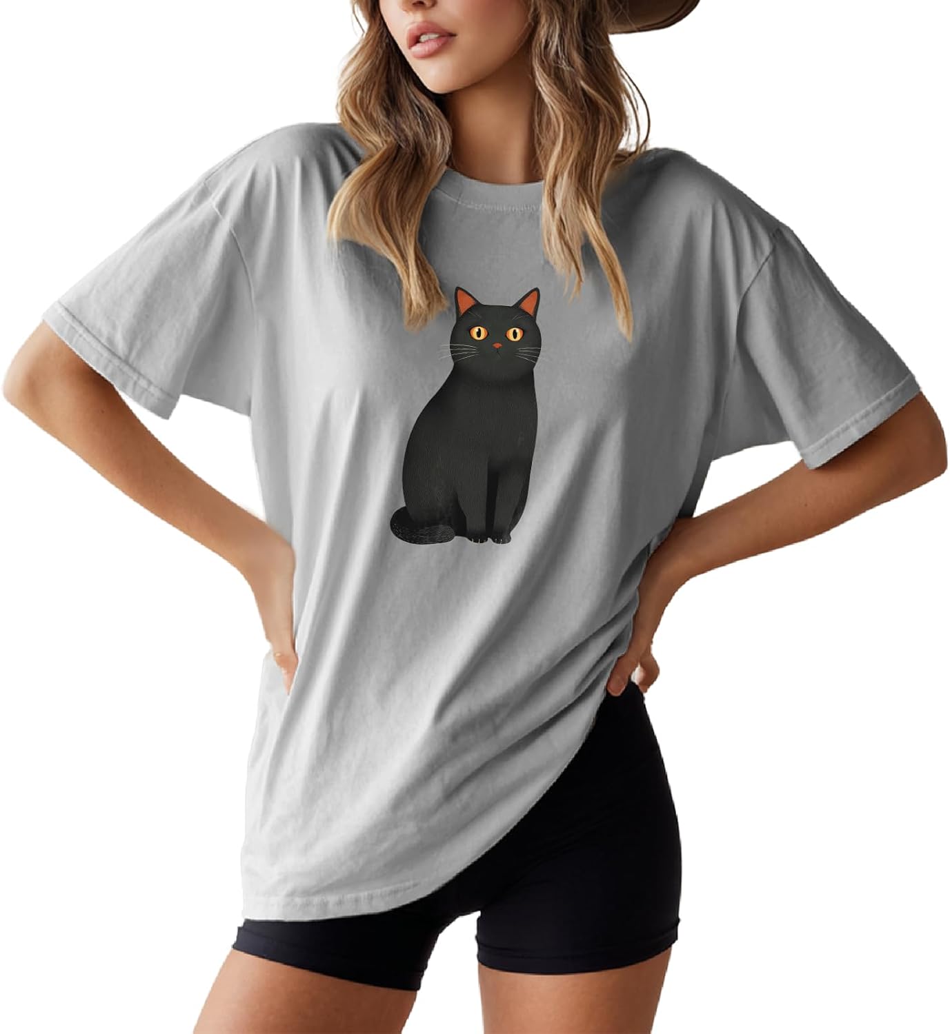 Fashion Shirts for Women Solid 100% Cotton Short Sleeve Crewneck Relaxed Fit Vintag...