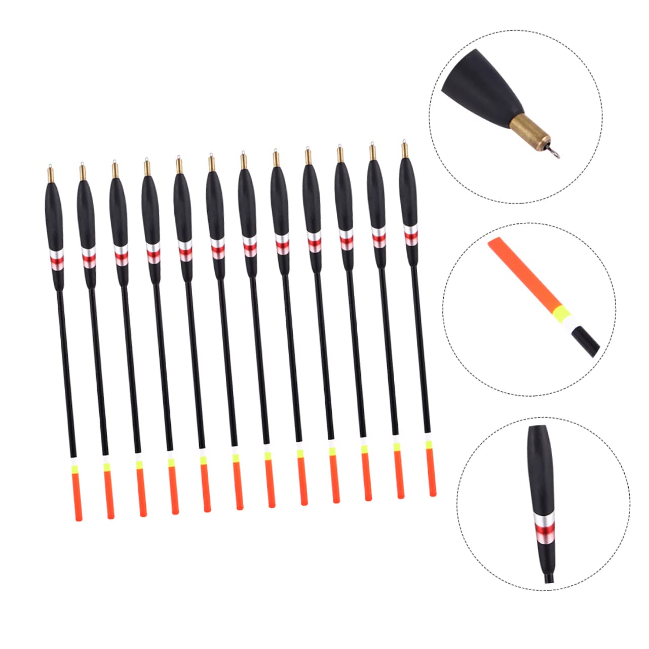 SUPVOX 2 Set - Durevole Attrezzatura da Pesca in Legno Galleggiante per Gli Appassionati di Attrezzatura da Pesca 12 Pezzi * 2