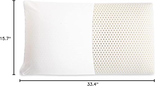 Miniatura 10 de Almohada de látex para dormir con funda de almohada de algodón, almohada de cama de látex 100% Talalay que ayuda a aliviar la presión, almohada de