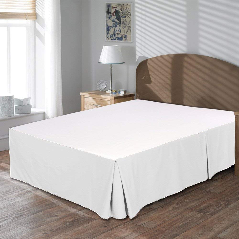 Catherine LansfieldEasy Iron Percale Combed Single Base Valance Sheet White
