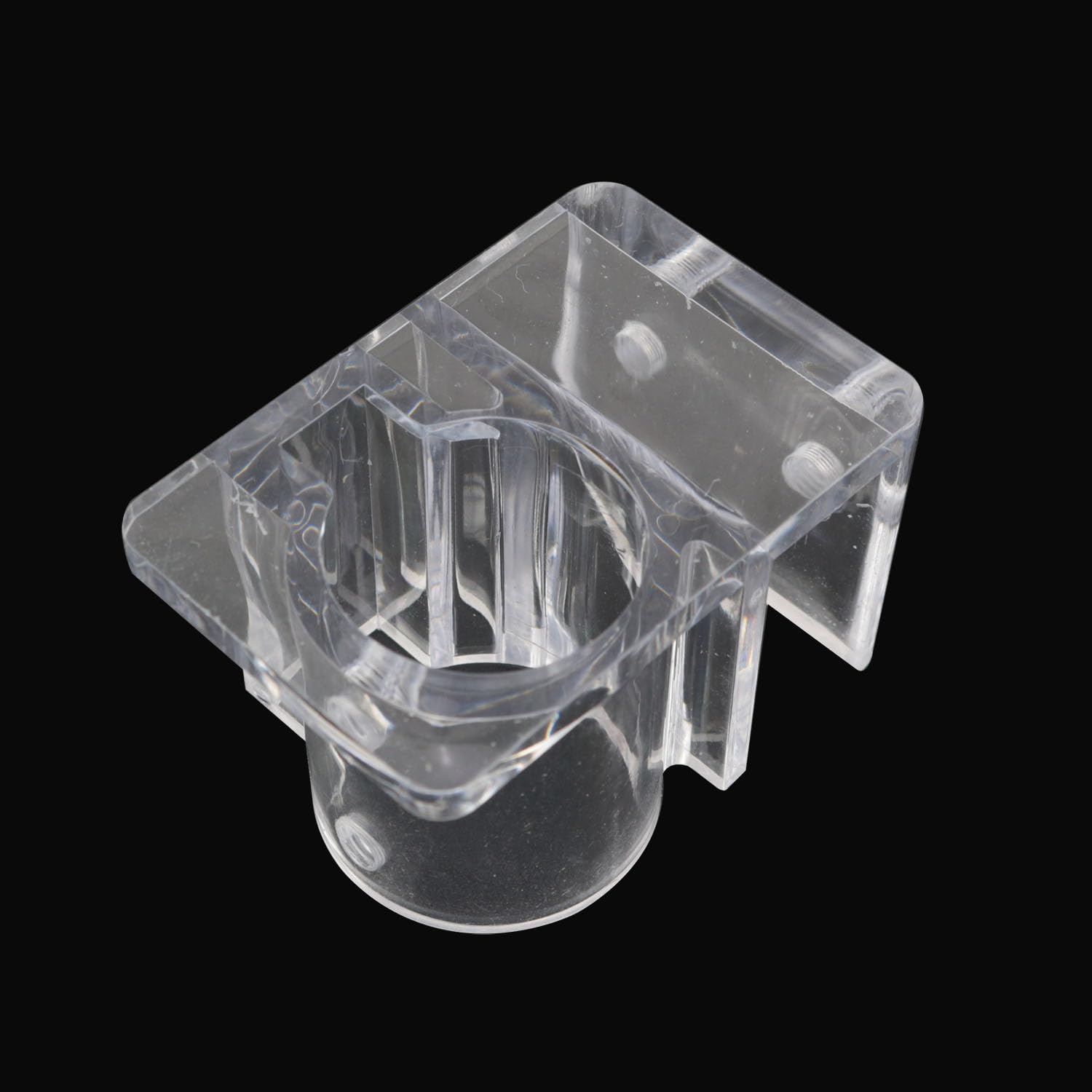 JCBIZ 2pcs Aquarium Acrylic Holder Aperture 26mm Holder Hose Clamp Stainless Steel Inlet & Outlet Degreasing Film Plastic Aquarium Hose Holder for Pump Hoses