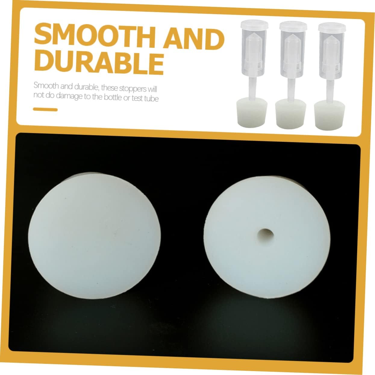 Silicone Fermentation Airlock Plug for Bottles, Smooth Plastic Set